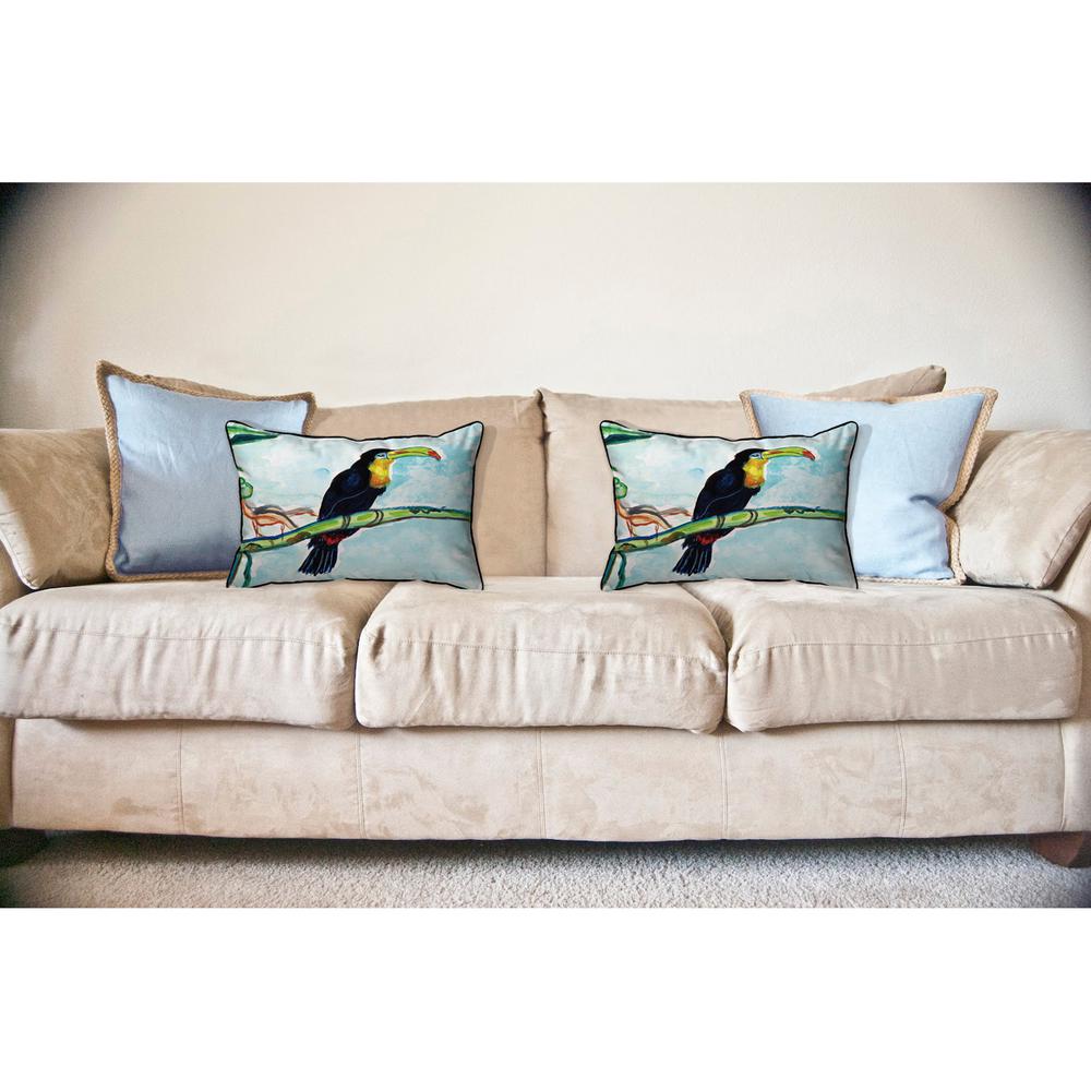 Toucan Large Indoor/Outdoor Pillow 16x20. Picture 3