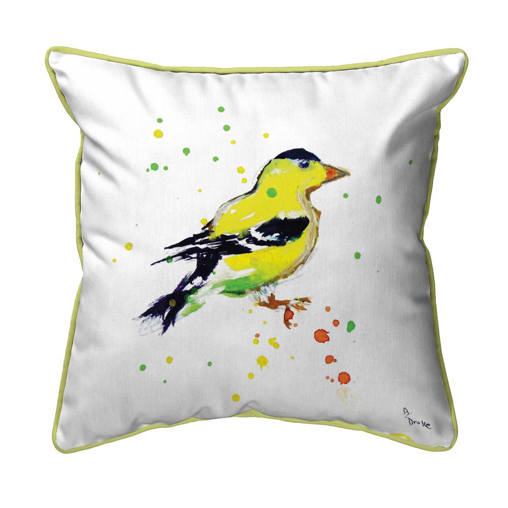 Betsy's Goldfinch Large Indoor/Outdoor Pillow 18x18. Picture 1