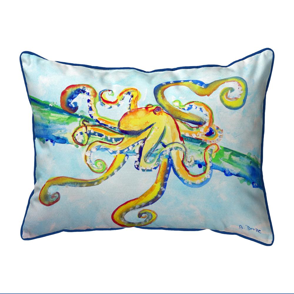 Crazy Octopus Large Indoor/Outdoor Pillow 16x20. Picture 1