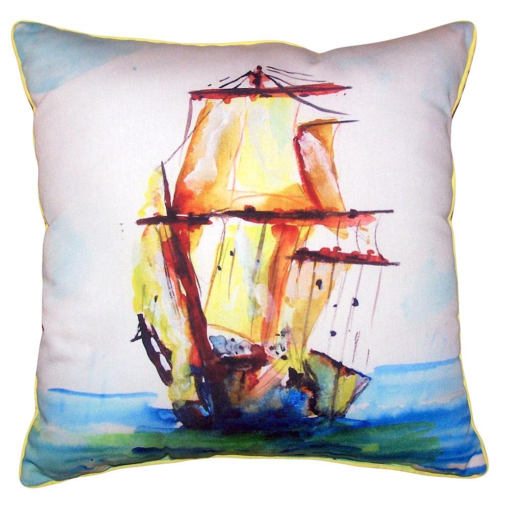 Tall Ship Large Indoor/Outdoor Pillow 18x18. Picture 1