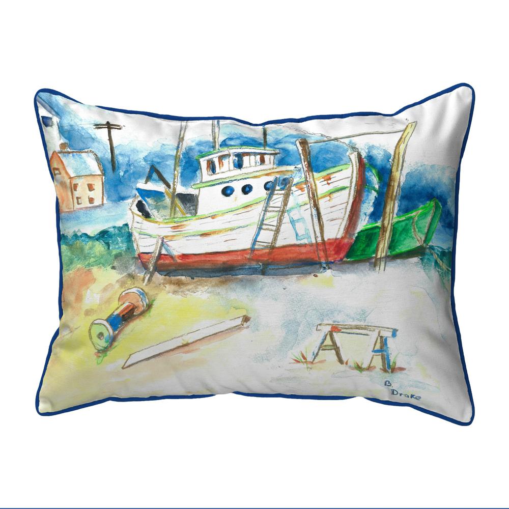 Old Boat Large Indoor/Outdoor Pillow 16x20. Picture 1