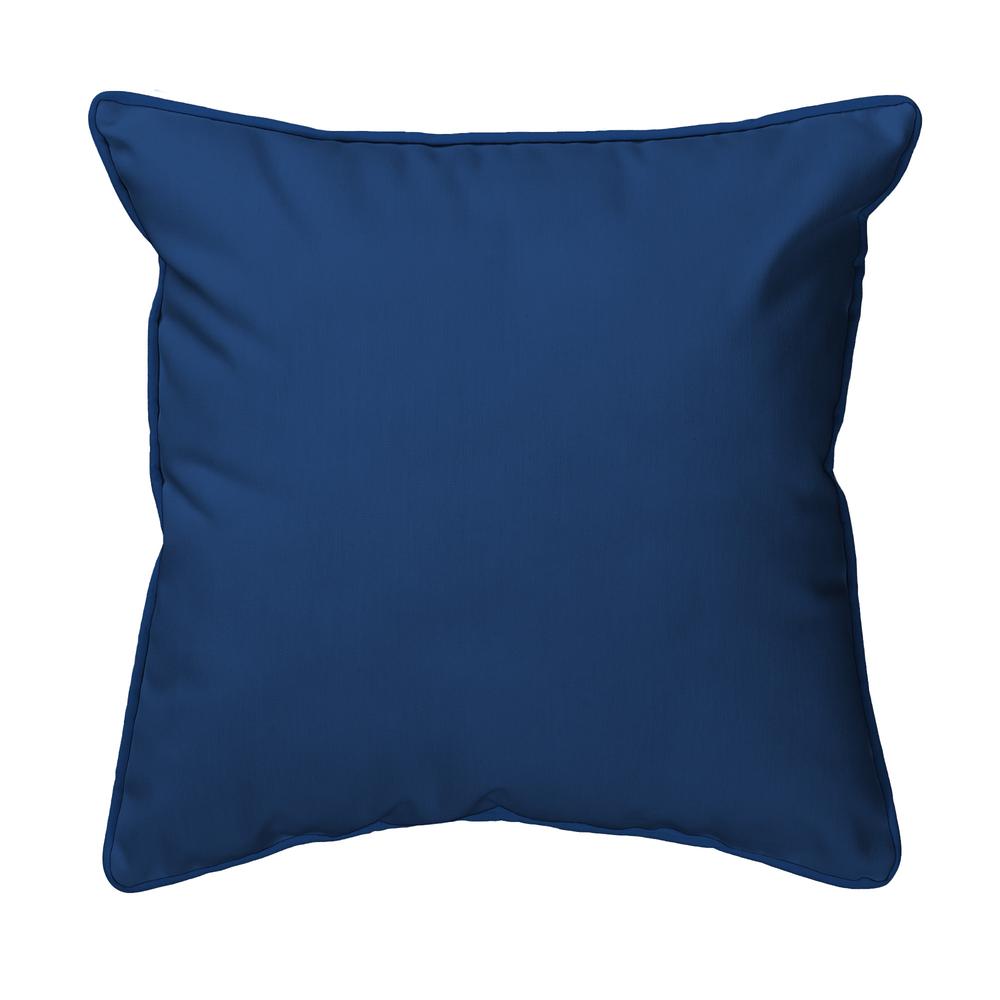 Blue Coral Beige Large Indoor/Outdoor Pillow 18x18. Picture 2