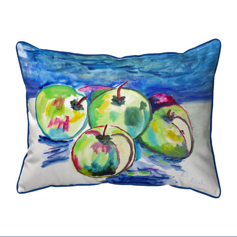 Four Apples Large Indoor/Outdoor Pillow 16x20. Picture 1