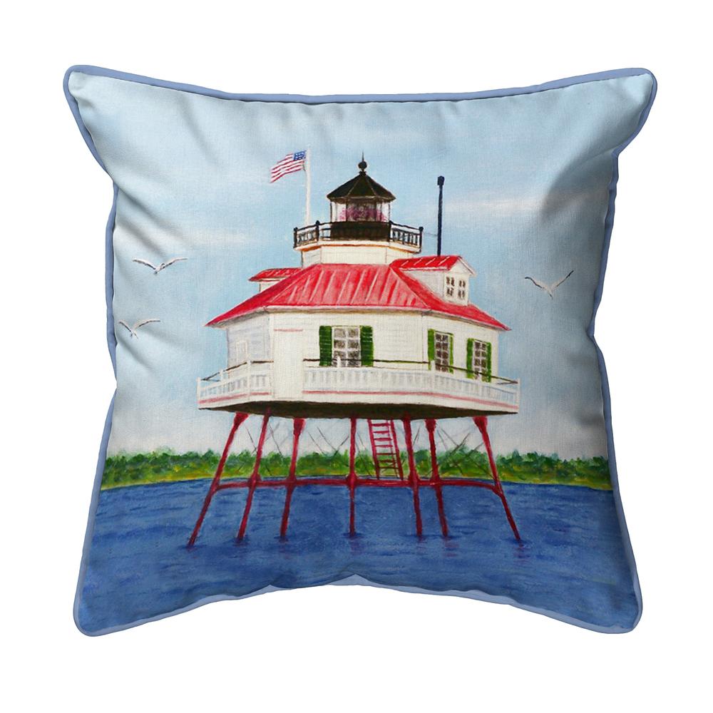 Drum Point Lighthouse Large Indoor/Outdoor Pillow 18x18. Picture 1