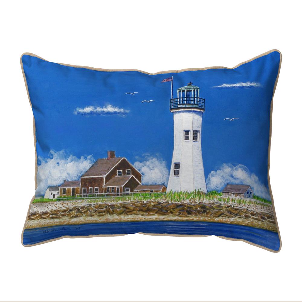 Scituate MA Lighthouse Large Indoor/Outdoor Pillow 16x20. Picture 1