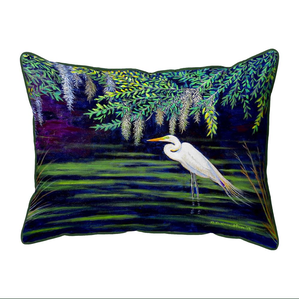 Egret Lagoon Large Indoor/Outdoor Pillow 16x20. Picture 1
