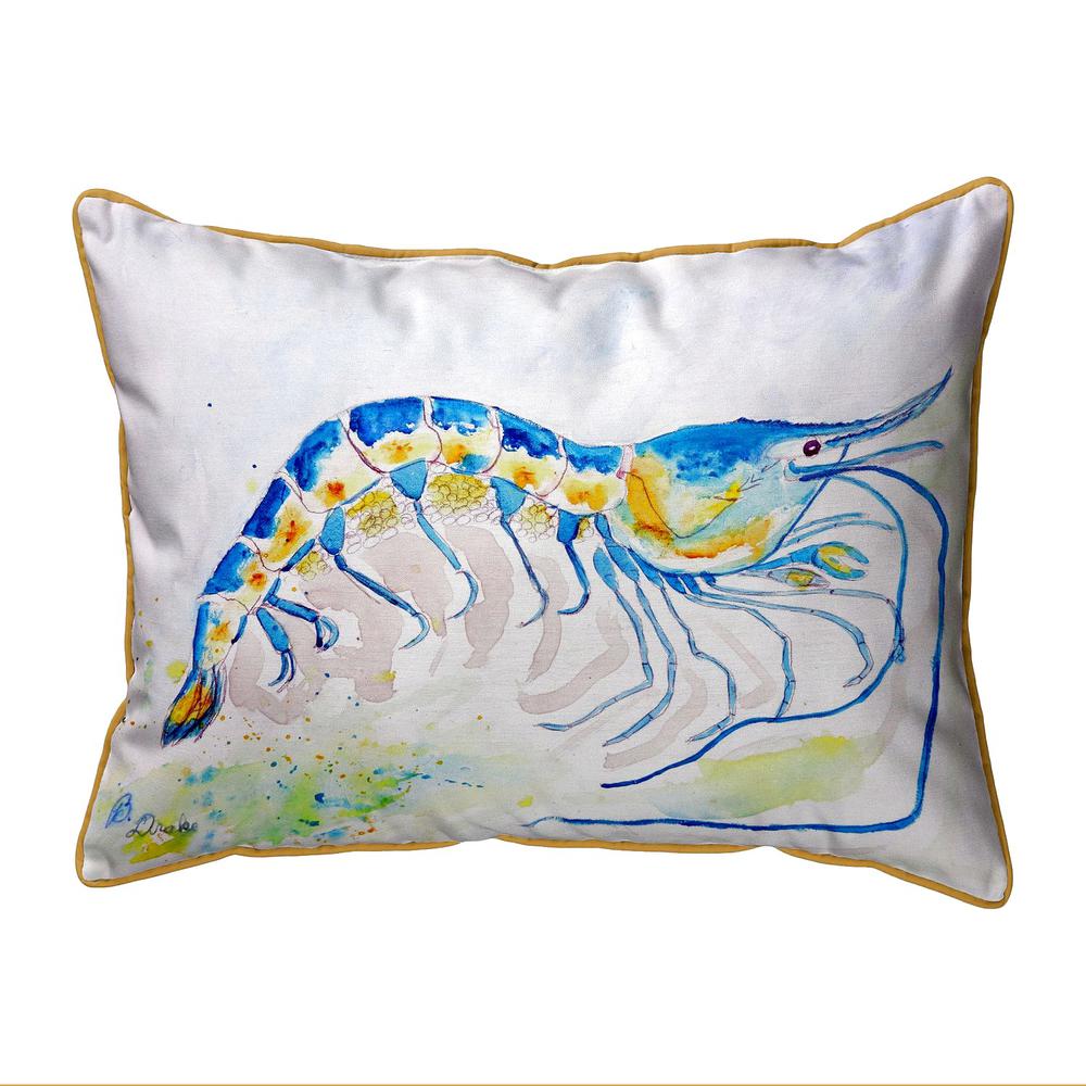 Blue Shrimp Large Indoor/Outdoor Pillow 16x20. Picture 1