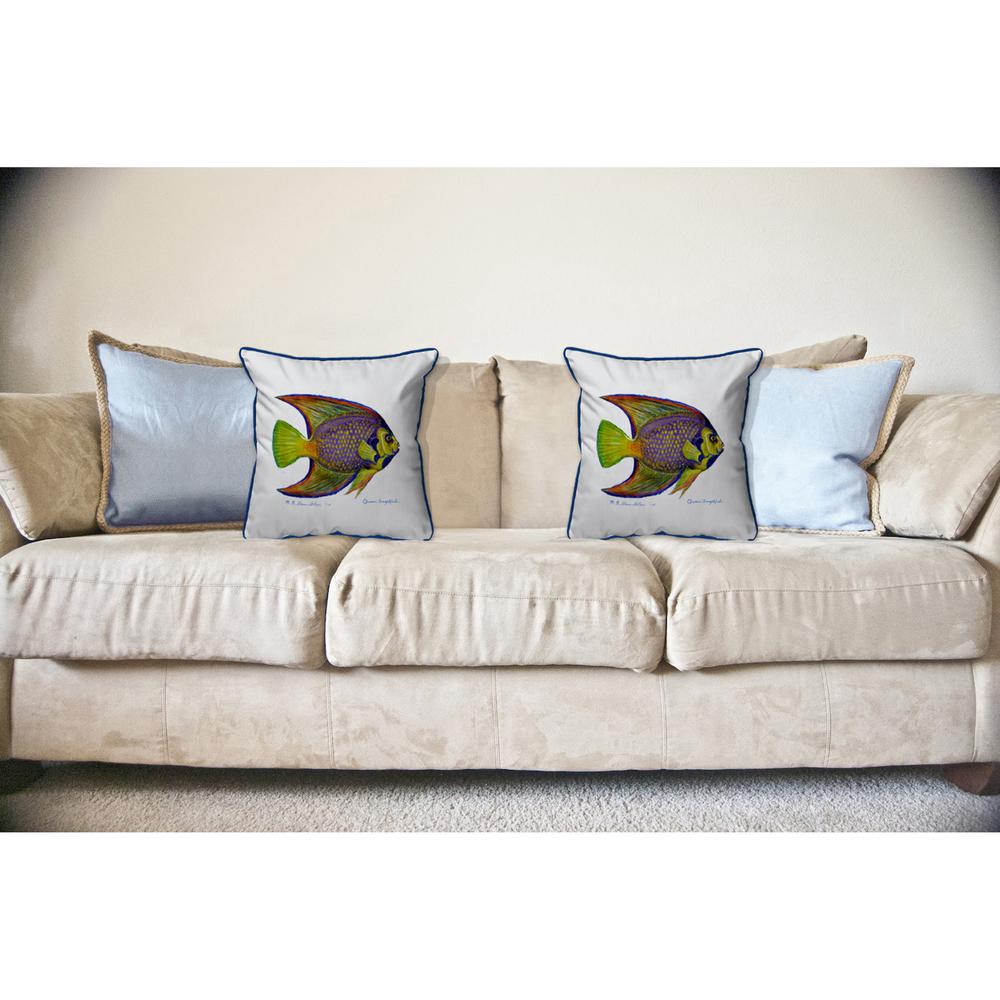 Queen Angelfish Large Indoor/Outdoor Pillow 18x18. Picture 3
