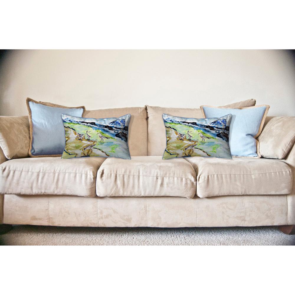 Sandpipers & Heron Large Pillow 16x20. Picture 3