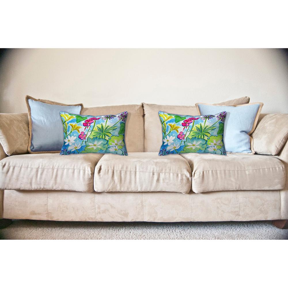 Wild Garden Large Pillow 16x20. Picture 3