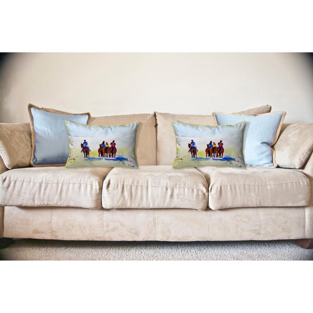 Beach Riders Large Indoor/Outdoor Pillow 16x20. Picture 3