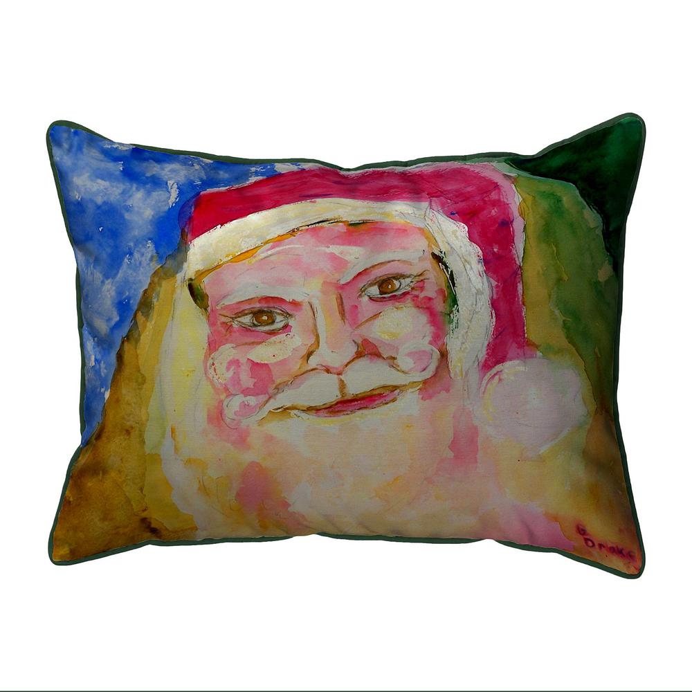 Santa Face Large Indoor/Outdoor Pillow 18x18. Picture 1
