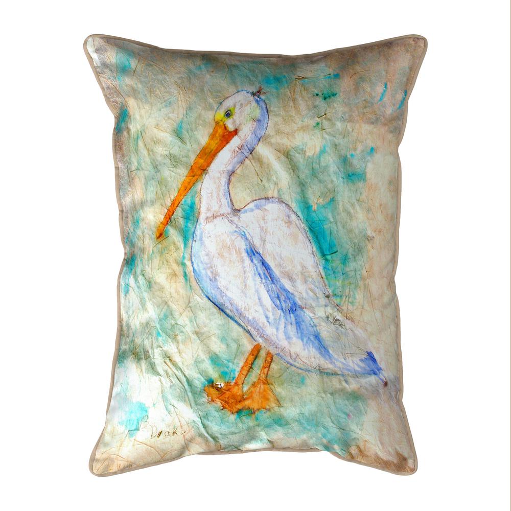 Pelican on Rice Large Indoor/Outdoor Pillow 16x20. Picture 1