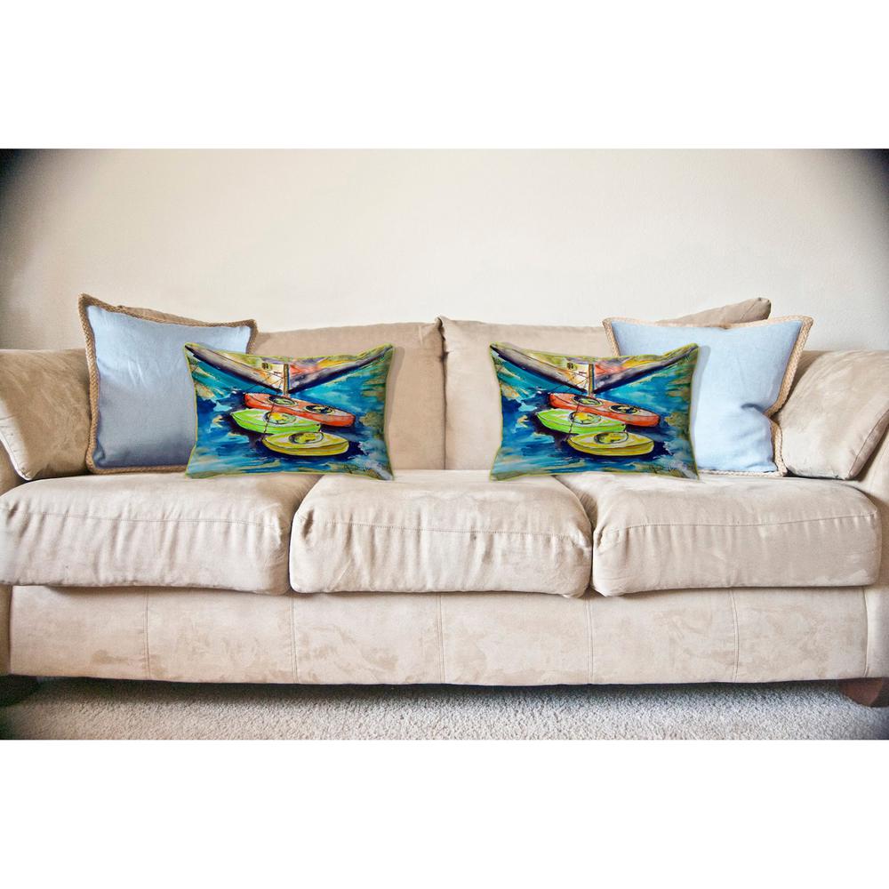 Kayaks Large Indoor/Outdoor Pillow 16x20. Picture 3