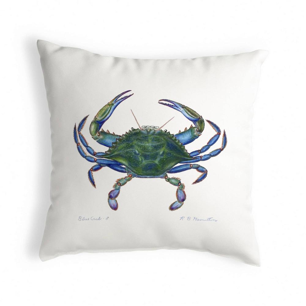 Blue Crab - Male Small No-Cord Pillow 12x12. Picture 1