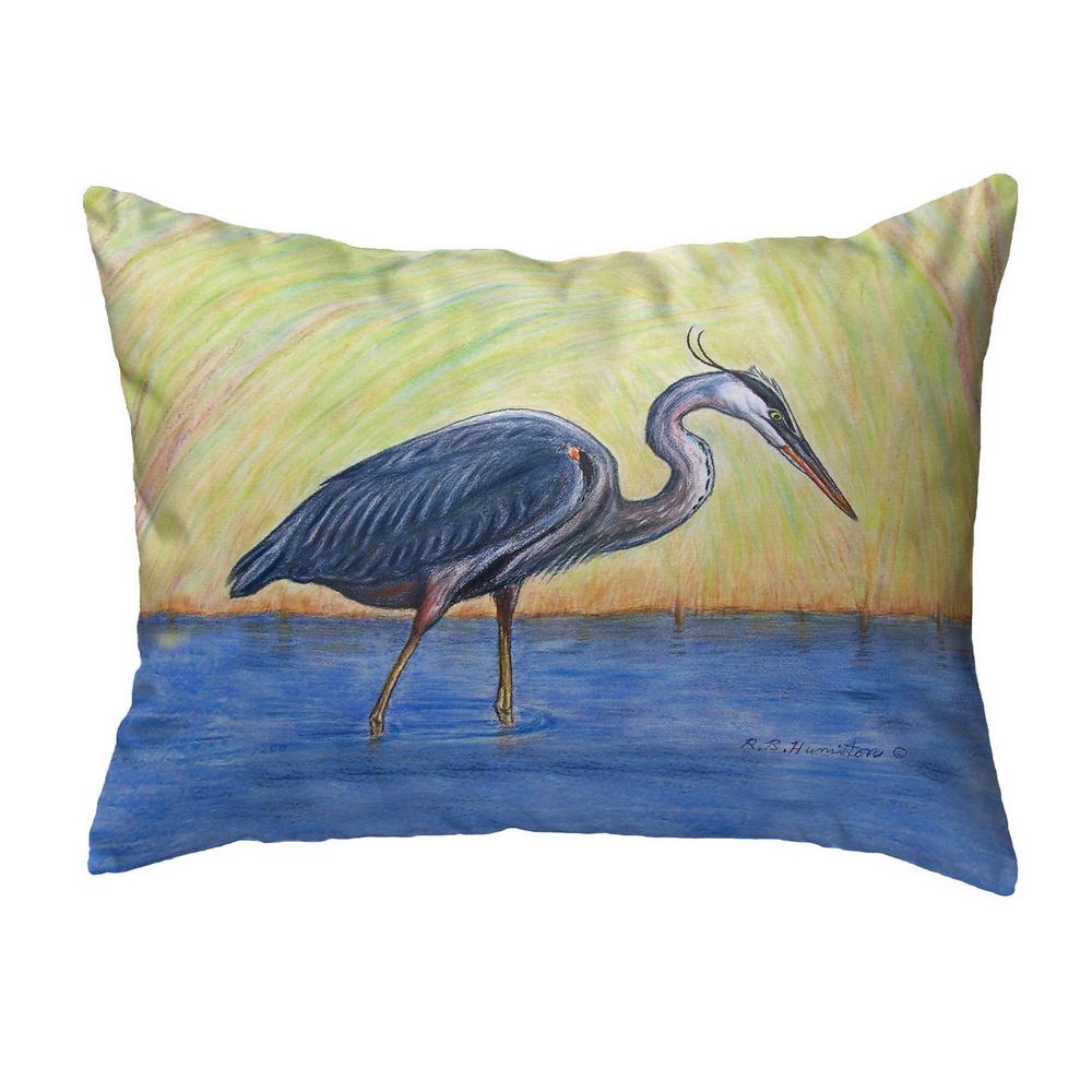 Blue Heron Small No-Cord Pillow 11x14. The main picture.