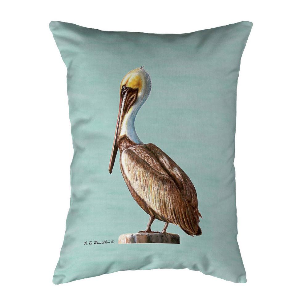 Pelican - Teal Small No-Cord Pillow 11x14. Picture 1
