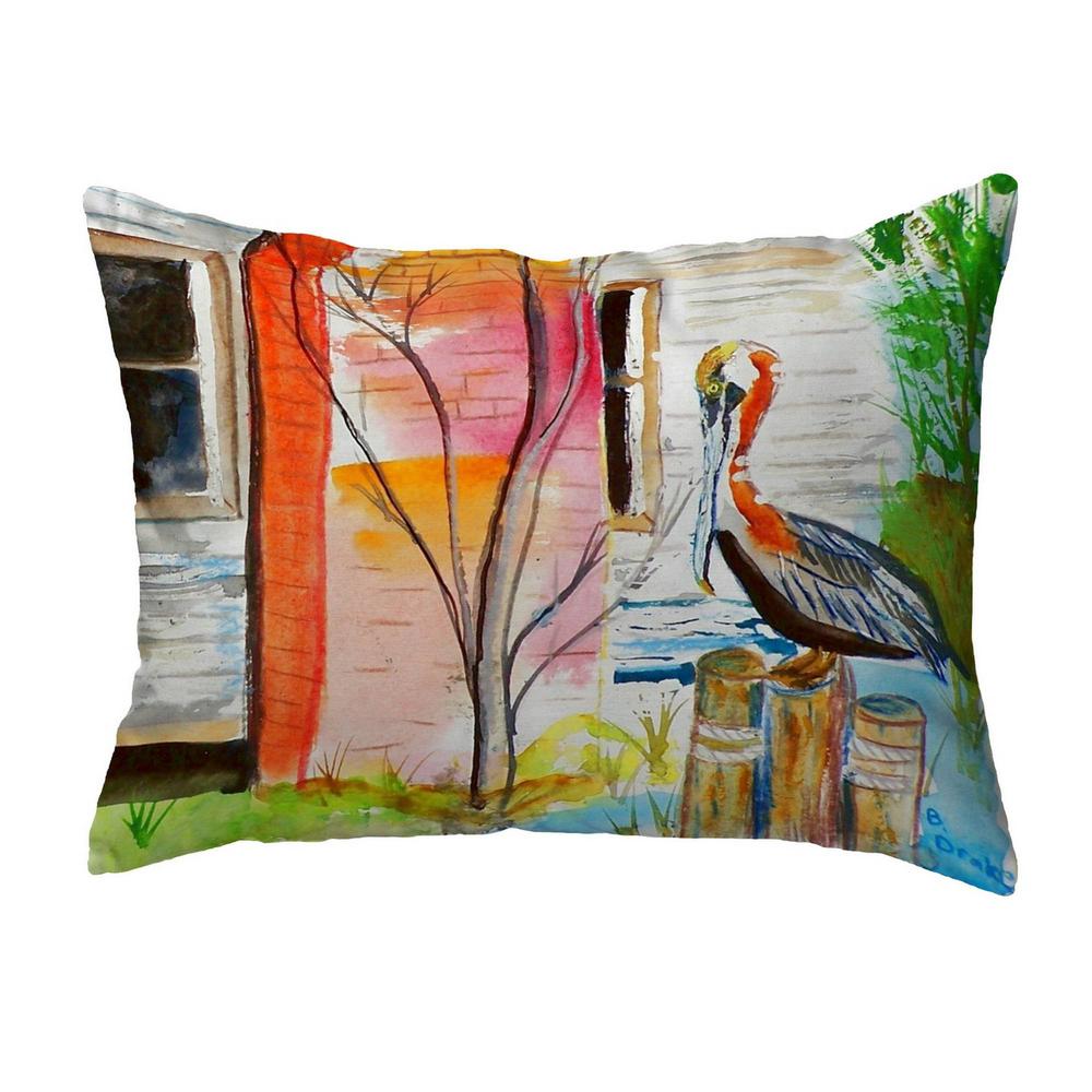 Betsy's Pelican Small No-Cord Pillow 11x14. The main picture.