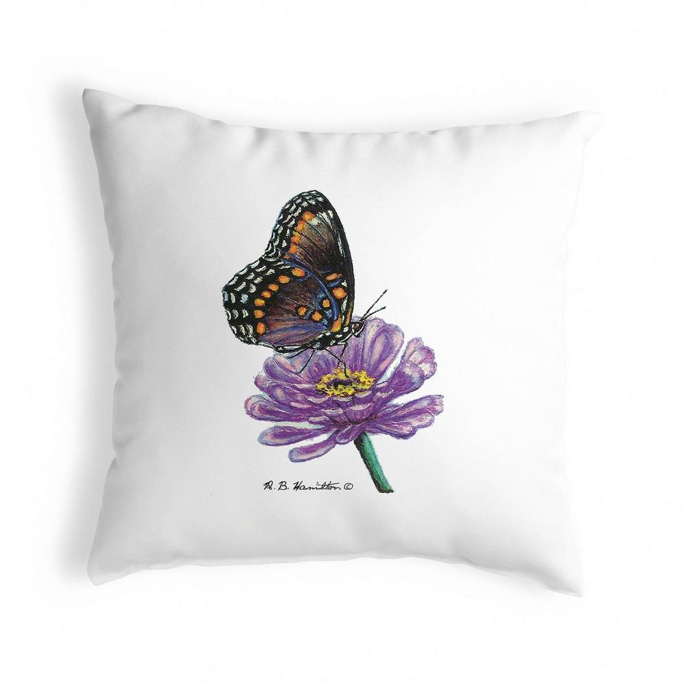 Red Spotted Purple Butterfly Small Noncorded Pillow. Picture 1
