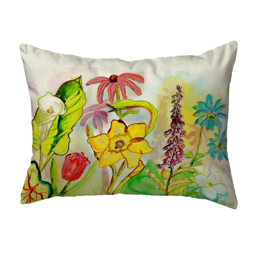Betsy's Garden Small No-Cord Pillow 11x14. Picture 1