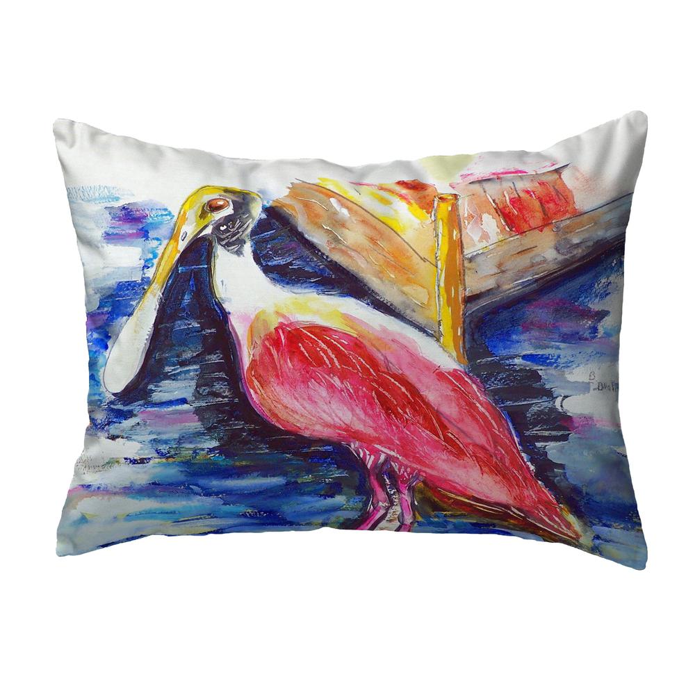 Spoonbill Small No-Cord Pillow 11x14. Picture 1