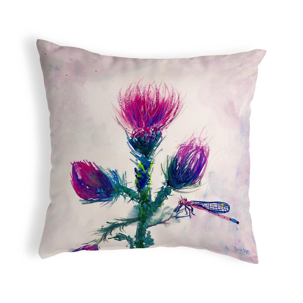 Thistle Small No-Cord Pillow 12x12. Picture 1