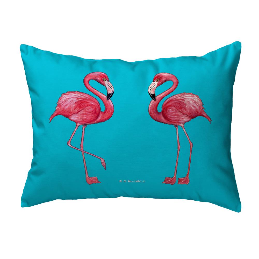 Flamingo Tiled Noncorded Indoor/Outdoor Pillow 11x14. Picture 1