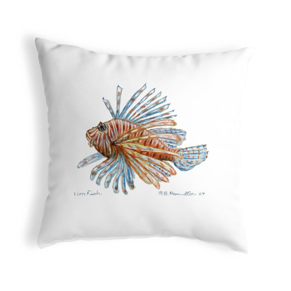 Lion Fish Guest Towel Small No-Cord Pillow 12x12. Picture 1