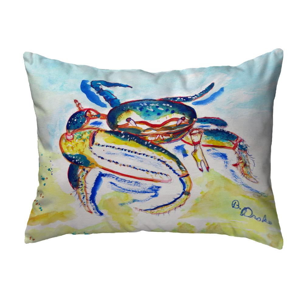 Colorful Fiddler Crab Noncorded Indoor/Outdoor Pillow 11x14. Picture 1