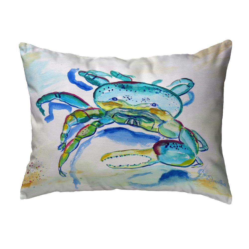 Blue Fiddler Crab Noncorded Indoor/Outdoor Pillow 11x14. Picture 1