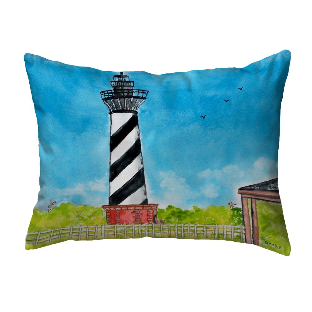 Hatteras Lighthouse Noncorded Indoor/Outdoor Pillow 11x14. Picture 1