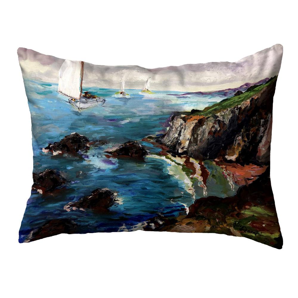 Sailing the Cliffs 11x14 Small No Cord Pillow. Picture 1