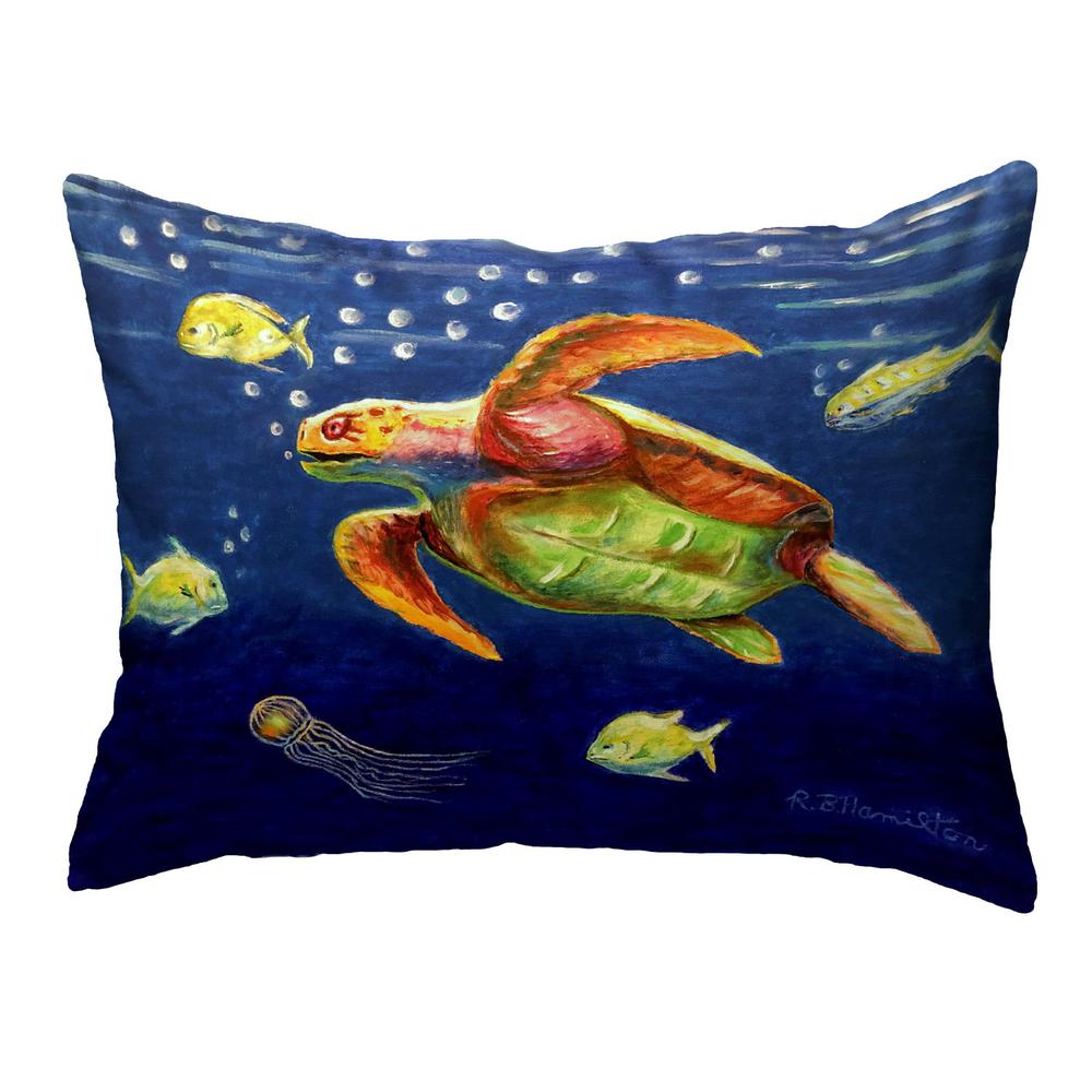 Dick's Sea Turtle 11x14 Small No Cord Pillow. Picture 1