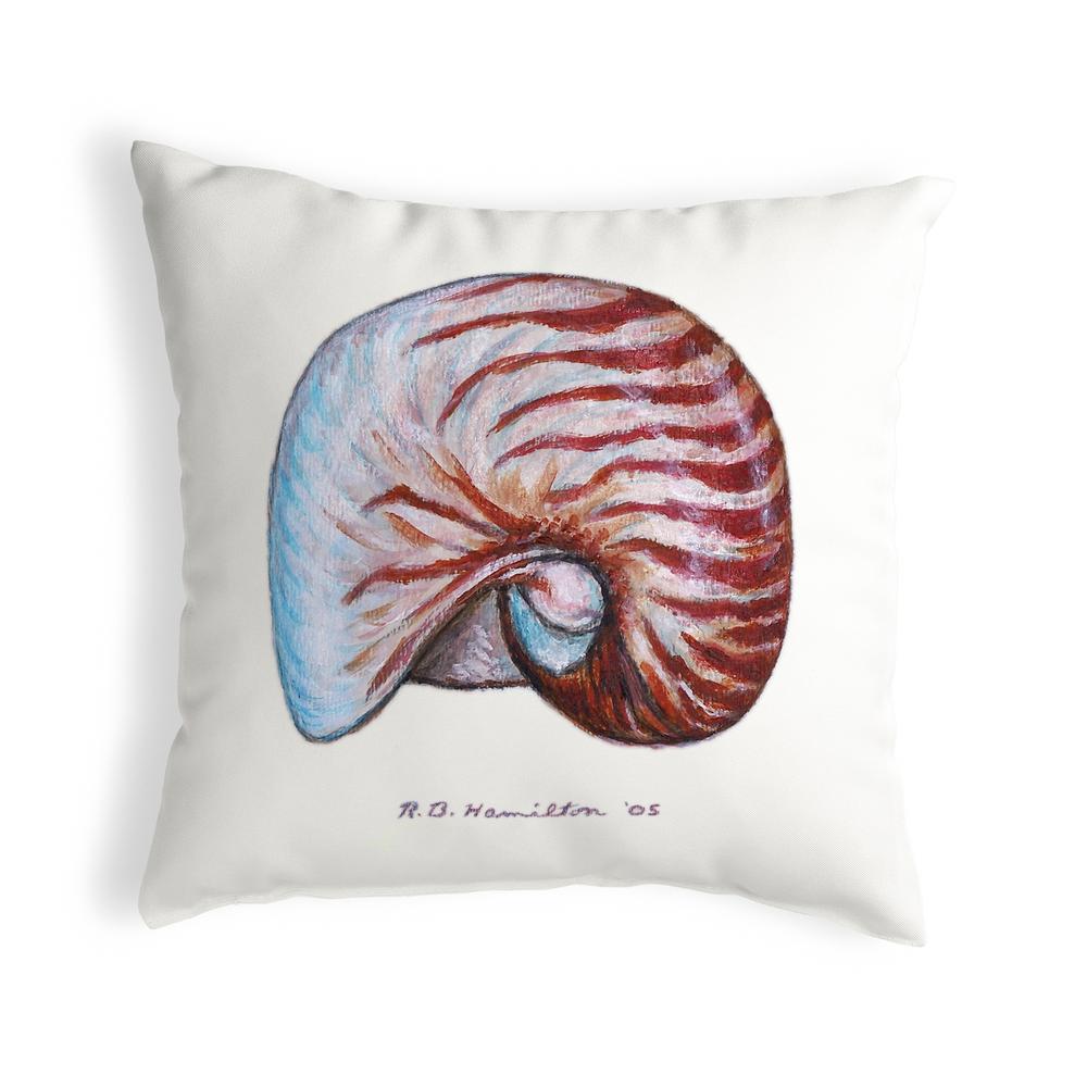 Nautilus Shell Small No-Cord Pillow 12x12. Picture 1