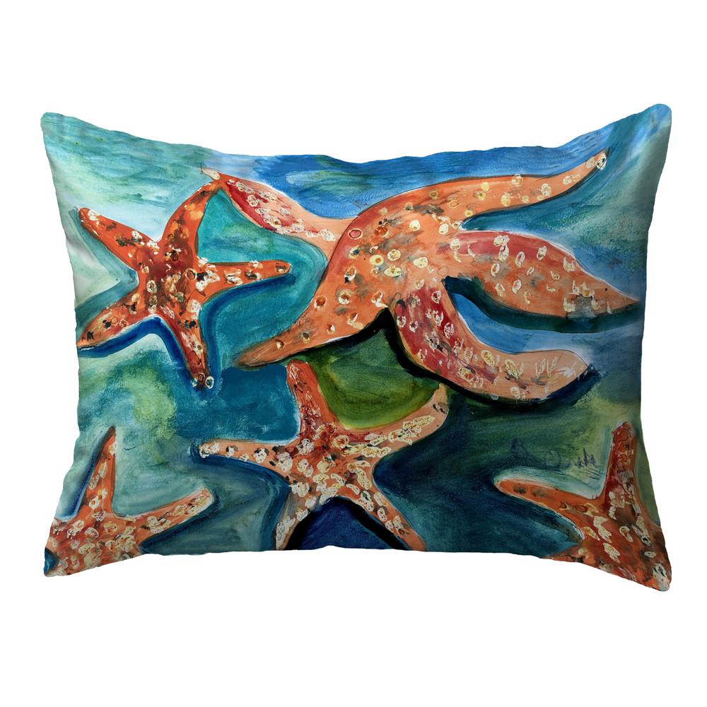 Swimming Starfish Small Noncorded Pillow 11x14. Picture 1