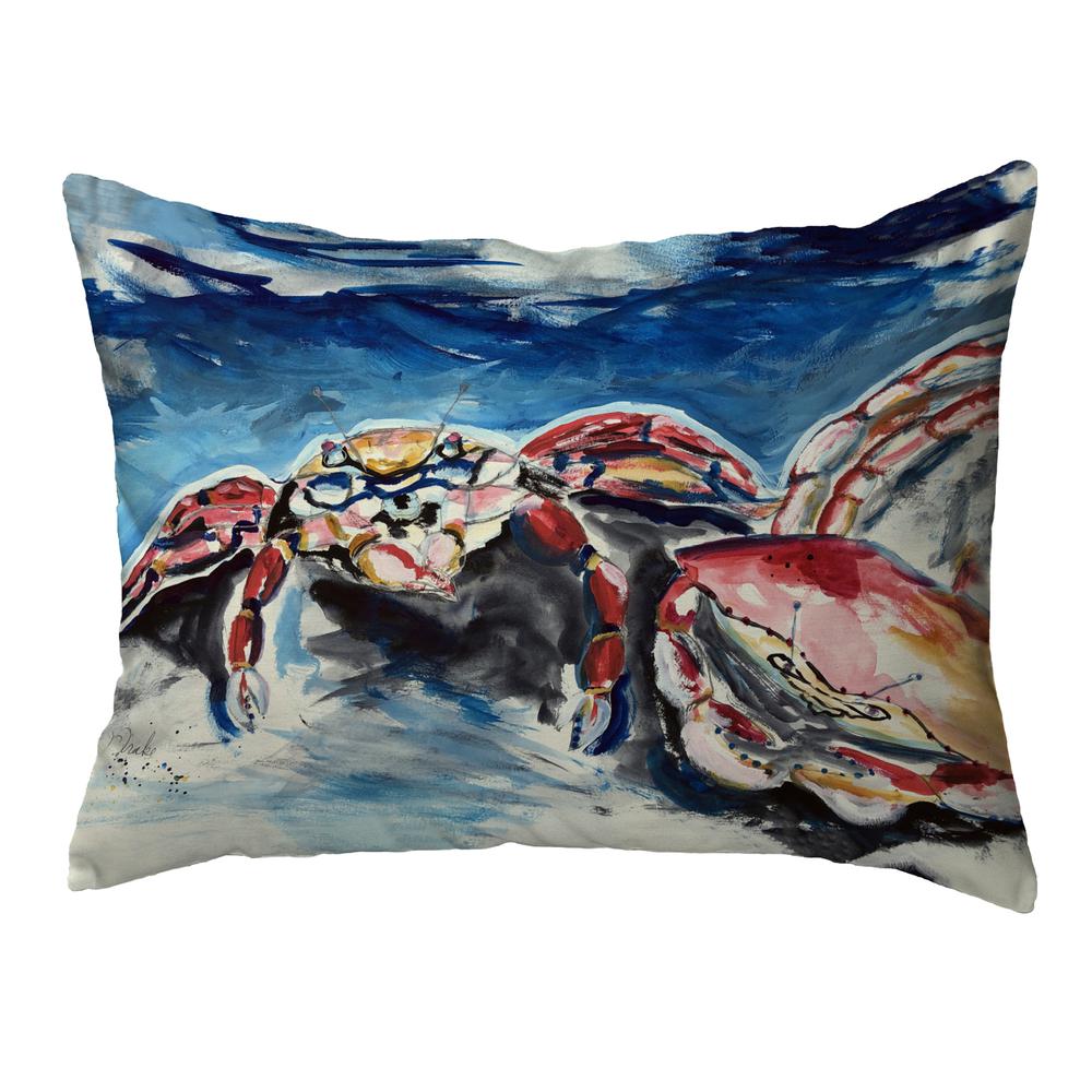 Two Red Crabs Small Noncorded Pillow 11x14. Picture 1