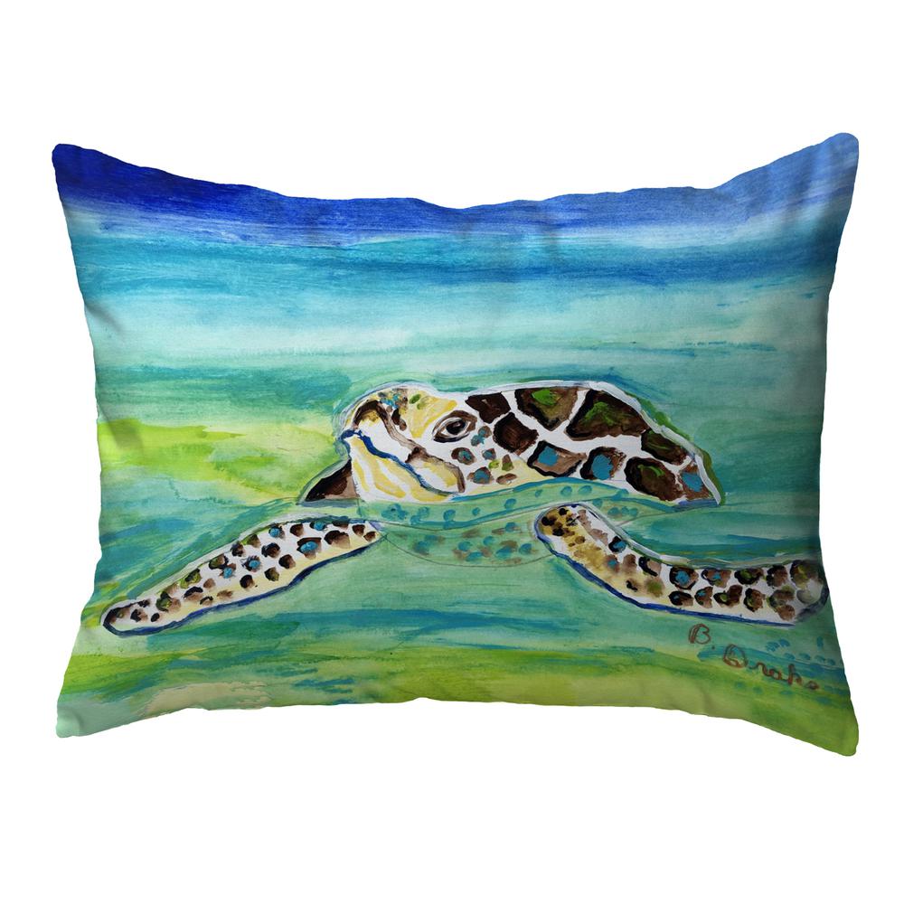 Sea Turtle Surfacing Small Noncorded Pillow 11x14. Picture 1