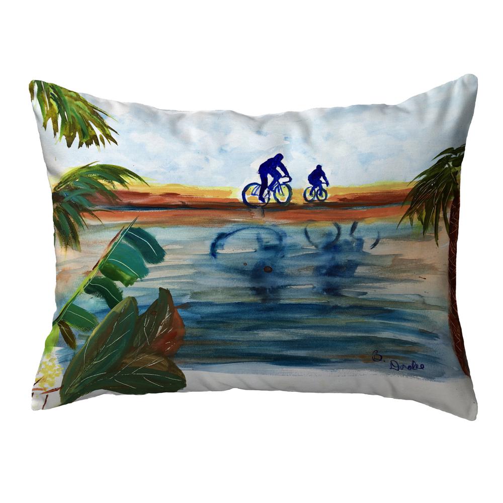 Two Bikers Small Noncorded Pillow 11x14. Picture 1