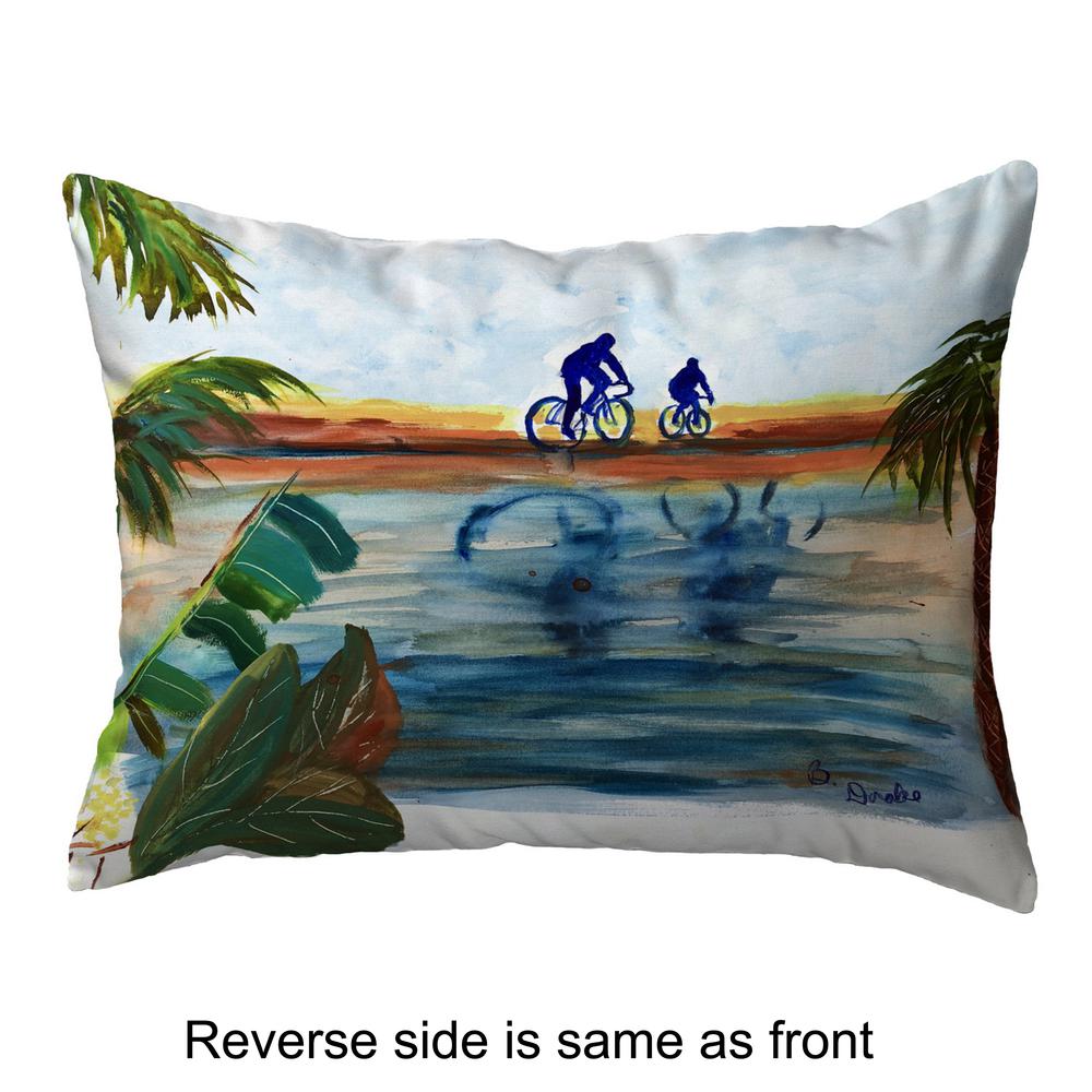 Two Bikers Small Noncorded Pillow 11x14. Picture 2