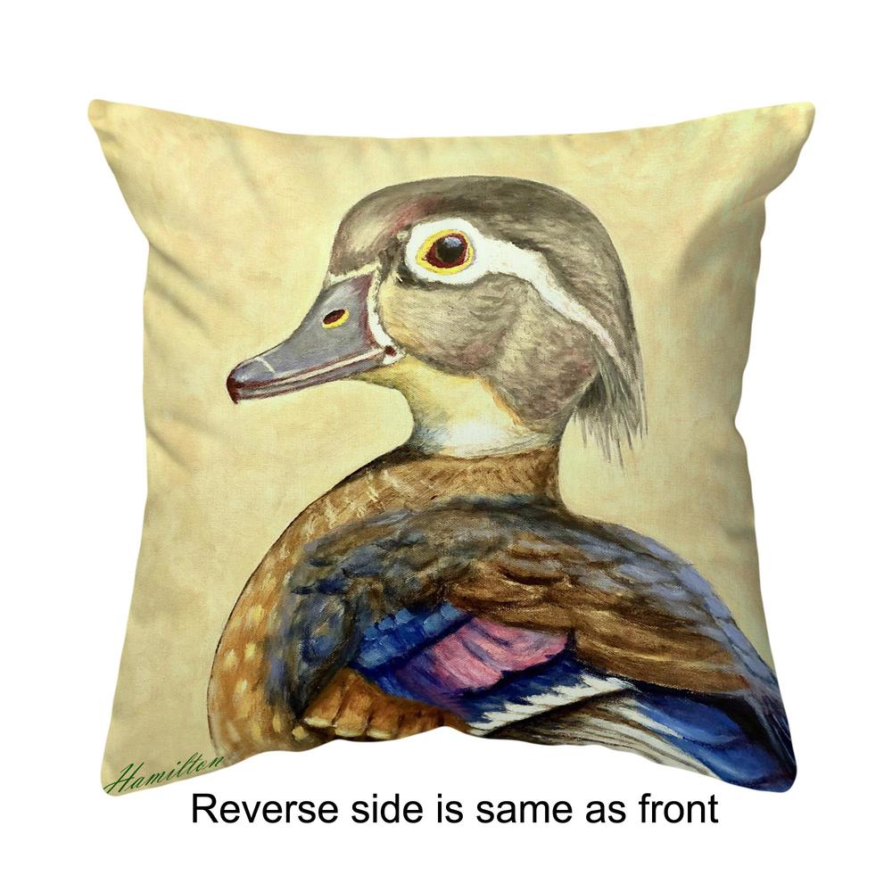Mrs. Wood Duck Small Noncorded Pillow 12x12. Picture 1