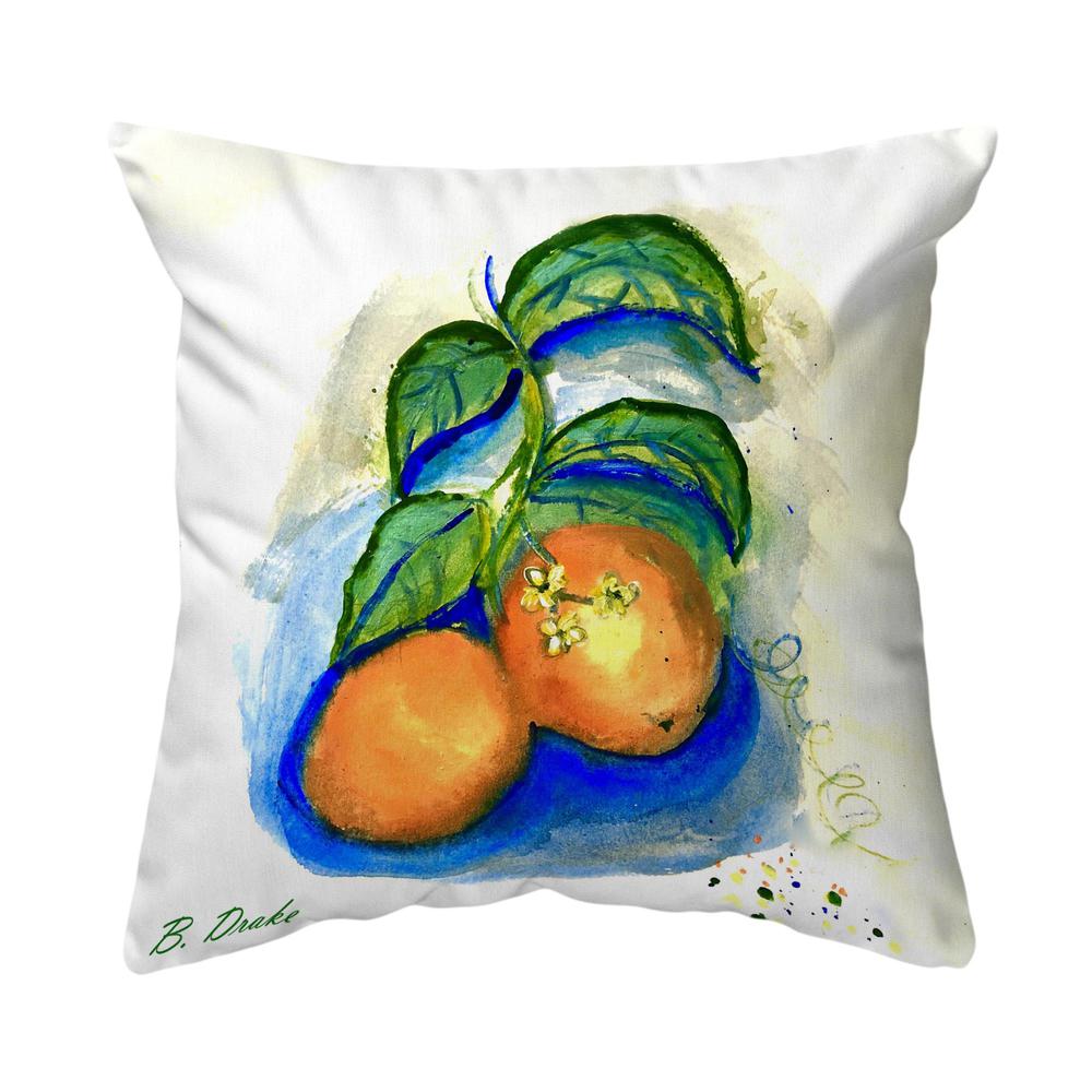 Two Oranges Small Noncorded Pillow 12x12. Picture 1