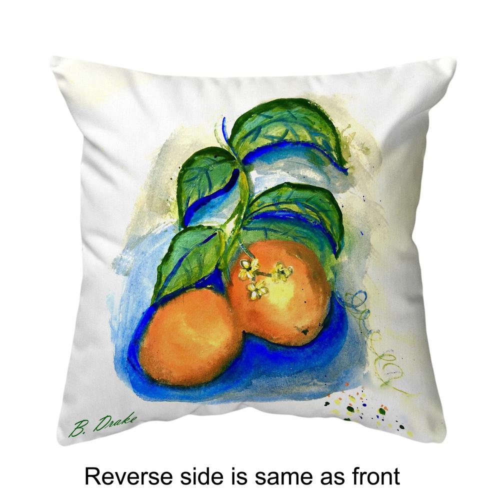 Two Oranges Small Noncorded Pillow 12x12. Picture 2