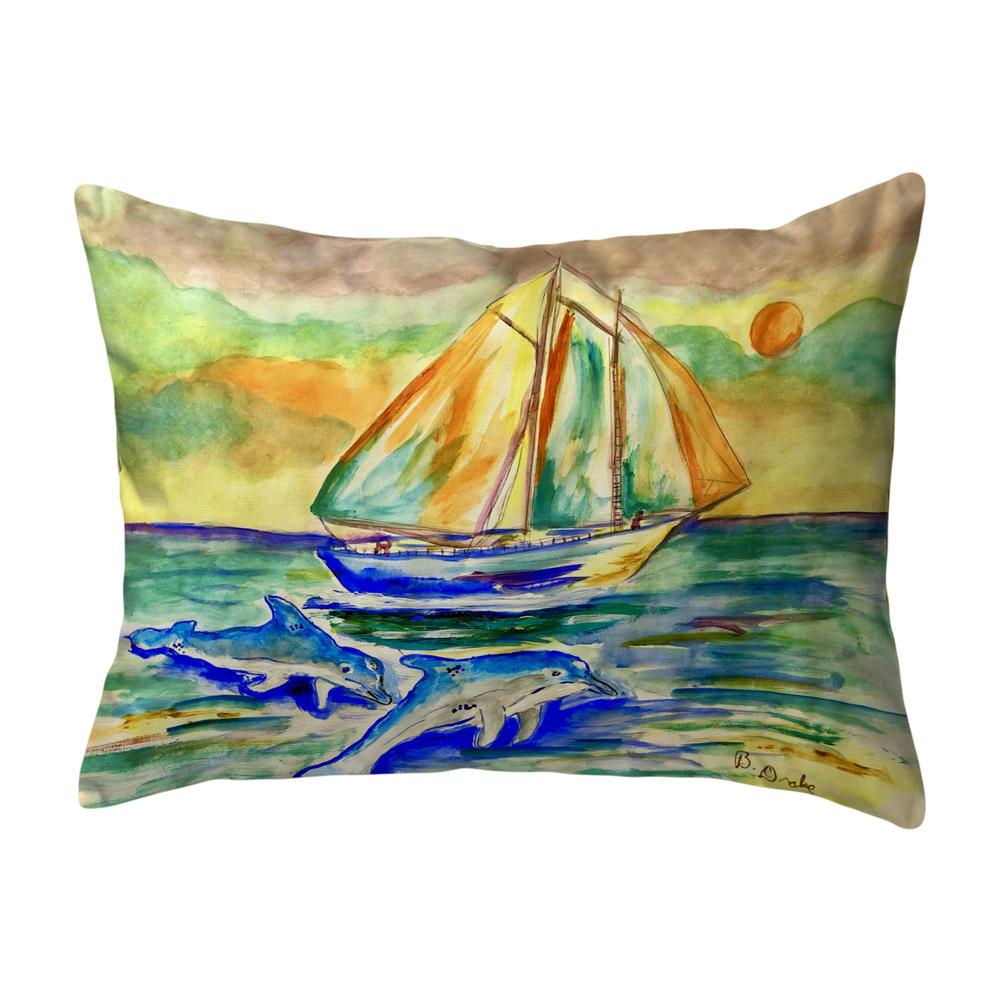 Sunset Sailing Small Noncorded Pillow 11x14. Picture 1