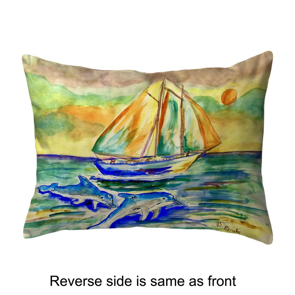Sunset Sailing Small Noncorded Pillow 11x14. Picture 2