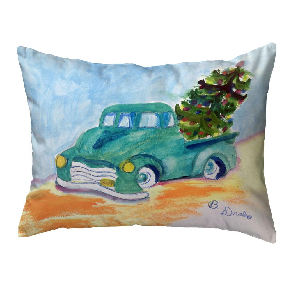 Green Truck Small Noncorded Pillow. Picture 1