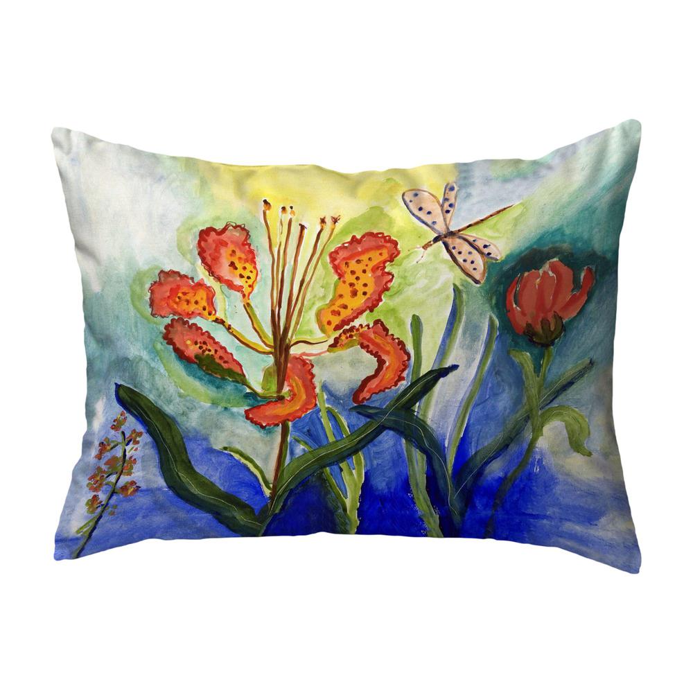 Tiger Lily Small Noncorded Indoor/Outdoor Pillow 11x14. Picture 1