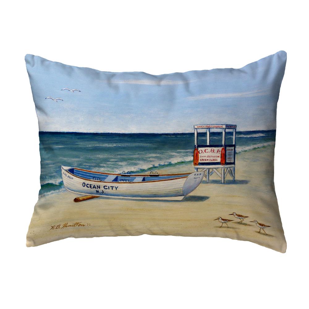 Ocean City Lifeguard Stand Small Noncorded Pillow 11x14. Picture 1