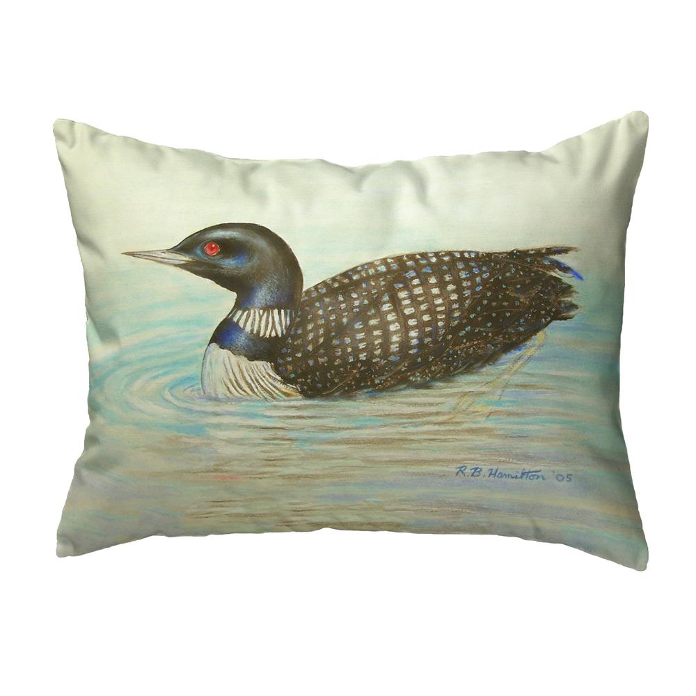 Loon Small No-Cord Pillow 11x14. Picture 1