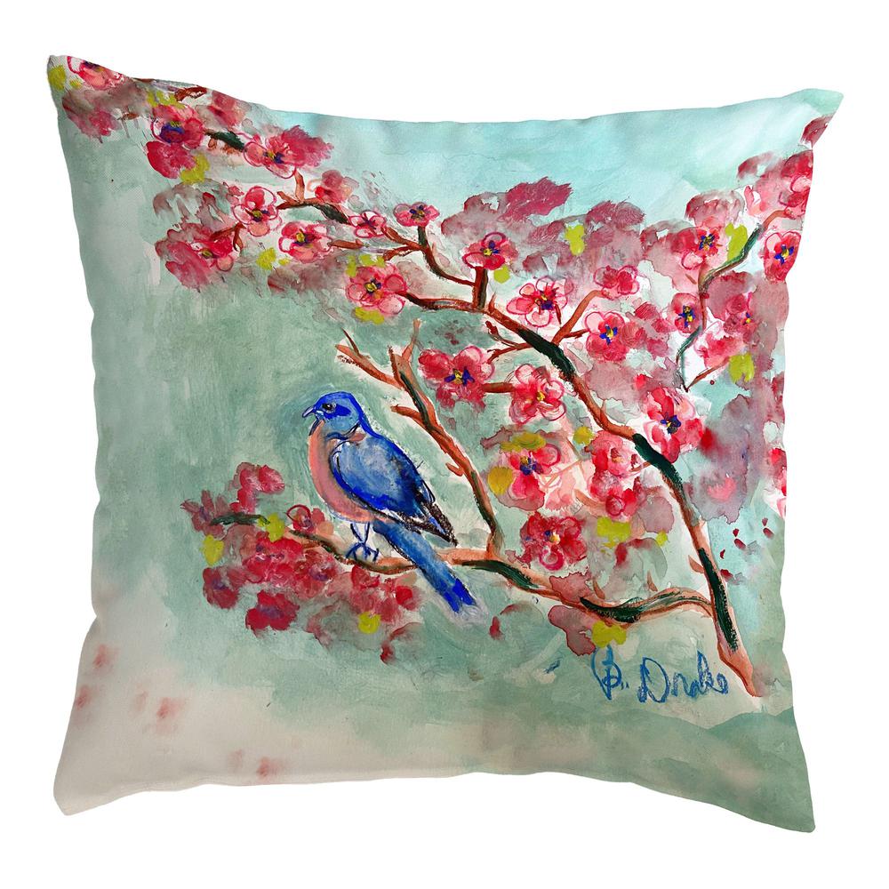 Cherry Blossoms Small Noncorded Pillow 12x12. Picture 1