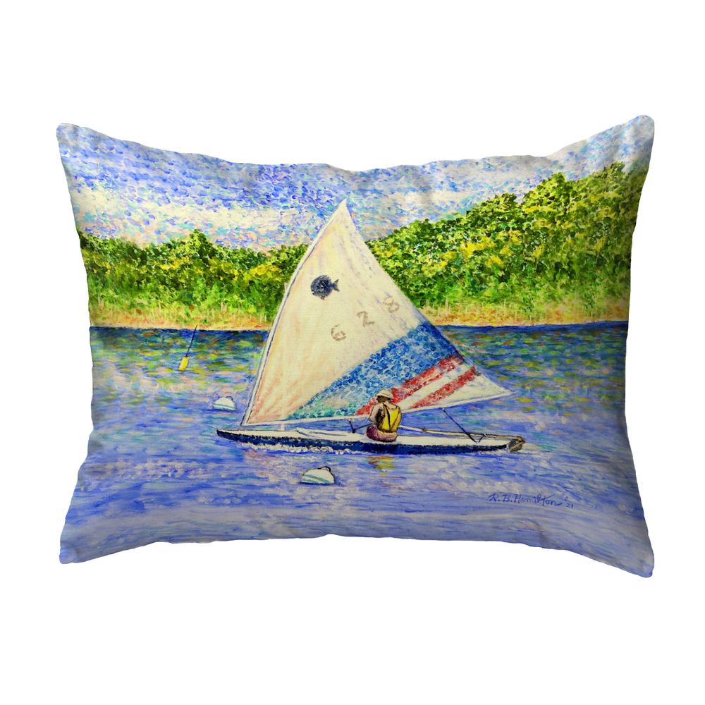 Sunfish Sailing Small Noncorded Pillow 11x14. Picture 1